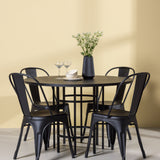 Jídelní stůl Copenhagen – černá / černá dýha + jídelní židle Tempe – matná černá / kov _4