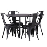 Jídelní stůl Copenhagen – černá / černá dýha + jídelní židle Tempe – matná černá / kov _4