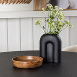 Bootcut kulatý jídelní stůl - černá / černá Fanéer + jídelní židle Chico - černá / bílá Boucle _4