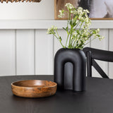 Kulatý jídelní stůl Bootcut - černá / černá Fanéer + jídelní židle Crosett - matná černá / matná černá plast _4