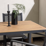 Jídelní stůl Break Alumnium – černá / přírodní obdélníková 90*150* + stohovací židle Copacabana – černá/černá – Ersätter 4131-408 _4