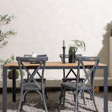 Break Jídelní stůl Alumnium - Černá / Nature Rectangular 90*150* +Tablas Jídelní židle Aluminium - Black / _4