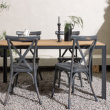 Break Jídelní stůl Alumnium - Černá / Nature Rectangular 90*150* +Tablas Jídelní židle Aluminium - Black / _4