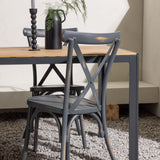 Break Jídelní stůl Alumnium - Černá / Nature Rectangular 90*150* +Tablas Jídelní židle Aluminium - Black / _4