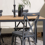 Break Jídelní stůl Alumnium - Černá / Nature Rectangular 90*150* +Tablas Jídelní židle Aluminium - Black / _4