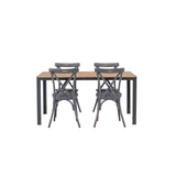 Break Jídelní stůl Alumnium - Černá / Nature Rectangular 90*150* +Tablas Jídelní židle Aluminium - Black / _4