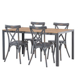 Break Jídelní stůl Alumnium - Černá / Nature Rectangular 90*150* +Tablas Jídelní židle Aluminium - Black / _4