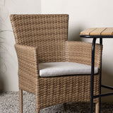 Holmbeck Cafetable Steel - Černá / Obdélníková 55*70*74 +Malina Jídelní židle Alumnium - Příroda / Proutí _2