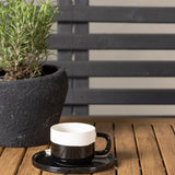 Diego Cafetable Hliník - Černá / Hnědá Aintwood - Obdélníkový 70*70/130* +Bois Jídelní židle Ocel - Stříbrná / Zelená lano _2