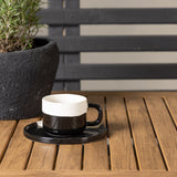 Diego Cafetable Hliník - Černá / Hnědá Aintwood - Obdélníkový 70*70/130* +Bois Jídelní židle Ocel - Stříbrná / Zelená lano _2