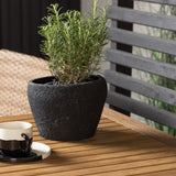 Diego Cafetable Hliník - Černá / Hnědá Aintwood - Obdélníkový 70*70/130* +Malina Jídelní židle Alumnium - Příroda / Proutí _2