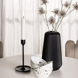 Jídelní stůl Hamden - Bílá MDF+Židle Limhamn Light - Černá / Béžová Velvet_4