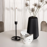 Jídelní stůl Hamden - Bílá MDF+Židle Limhamn Light - Černá / Béžová Velvet_4