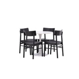 Jídelní stůl Hamden - Bílá MDF+Jídelní židle Montros - Přírodní / Přírodní kaučuk_4