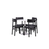 Jídelní stůl Hamden - Bílá MDF+Jídelní židle Montros - Přírodní / Přírodní kaučuk_4