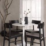 Jídelní stůl Hamden - Bílá MDF+Jídelní židle Montros - Přírodní / Přírodní kaučuk_4