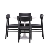 Jídelní stůl Hamden - Bílá MDF+Jídelní židle Montros - Přírodní / Přírodní kaučuk_4