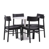 Jídelní stůl Hamden - Bílá MDF+Jídelní židle Montros - Přírodní / Přírodní kaučuk_4