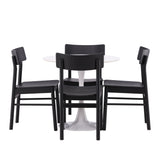 Jídelní stůl Hamden - Bílá MDF+Jídelní židle Montros - Přírodní / Přírodní kaučuk_4