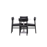 Jídelní stůl Hamden - Bílá MDF+Jídelní židle Montros - Přírodní / Přírodní kaučuk_4