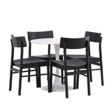 Jídelní stůl Hamden - Bílá MDF+Jídelní židle Montros - Přírodní / Přírodní kaučuk_4