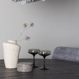 Jídelní stůl Lanzo φ120 - Mocca/Mocca +Jídelní židle Rosie - Černá / Tmavě šedá látka _4