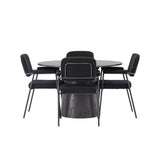 Jídelní stůl Lanzo φ120 - Mocca/Mocca + Jídelní židle Yesterday - Černá / Černá Boucle _4