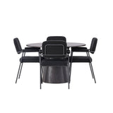 Jídelní stůl Lanzo φ120 - Mocca/Mocca + Jídelní židle Yesterday - Černá / Černá Boucle _4