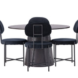 Lanzo jídelní stůl φ120 - Mocca/Mocca +Jídelní židle Stella - Černá / Black Velvet _4