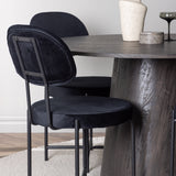 Lanzo jídelní stůl φ120 - Mocca/Mocca +Jídelní židle Stella - Černá / Black Velvet _4