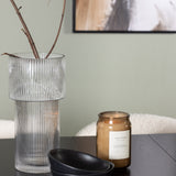 Jídelní stůl Astrid 200*75 - Matná černá / Matná černá MDF s dýhou +Chico Jídelní židle - Černá / Bílá Boucle _6