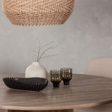 Lanzo jídelní stůl φ120 - přírodní / přírodní MDF + jídelní židle Polar - černá / béžová Boucle _4