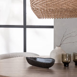 Lanzo jídelní stůl φ120 - přírodní / přírodní MDF + jídelní židle Edina - černá / bílá Boucle _4