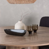 Jídelní stůl Lanzo φ120 - Přírodní / Přírodní MDF + Jídelní židle Yesterday - Černá / Černá Boucle _4