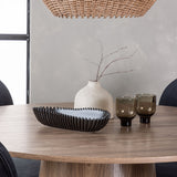 Lanzo jídelní stůl φ120 - Natural / Natural MDF + Jídelní židle Stella - Black / Black Velvet _4