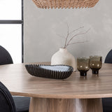 Lanzo jídelní stůl φ120 - Natural / Natural MDF + Jídelní židle Stella - Black / Black Velvet _4