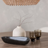 Jídelní stůl Lanzo φ120 - Přírodní / Přírodní MDF + Jídelní židle Lilja - Oaklook / Béžová látka _4