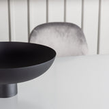 Jídelní stůl Disa 120/160*80 - Bílá / Šedá MDF +Jídelní židle Eva - Světle šedá / Světle šedá Velvet _4