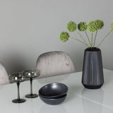 Jídelní stůl Pluto 120/160*90- Bílá / MDF sklo +Jídelní židle Eva - Světle šedá / Světle šedá Velvet _4