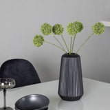 Jídelní stůl Pluto 120/160*90- Bílá / Sklo MDF + Jídelní židle Polar - Black Velvet / Chrome _4