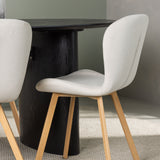 Jídelní stůl Isolde 180*75 – Černá / Černá MDF + Jídelní židle Lilja – Oaklook / Béžová látka _4