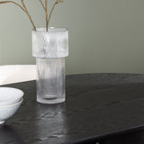 Jídelní stůl Isolde 180*75 – černá / černá MDF + jídelní židle Edina – černá / bílá Boucle _4