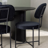 Jídelní stůl Isolde 180*75 – černá / černá MDF + jídelní židle Stella – černá / černý samet _4