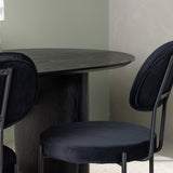 Jídelní stůl Isolde 180*75 – černá / černá MDF + jídelní židle Stella – černá / černý samet _4