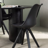 Jídelní stůl Isolde 180*75 - Černá / Černá MDF + Jídelní židle Zeno - Černá / Černá PP _4