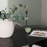 Isolde Jídelní stůl 180*75 - Černá / Černá MDF + Jídelní židle Evelina - Černá / Světle šedá Velvet _4