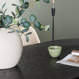 Jídelní stůl Isolde 180*75 – černá / černá MDF + jídelní židle Polar – černá / béžová Boucle _4