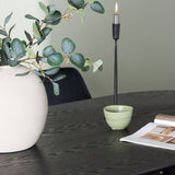 Jídelní stůl Isolde 180*75 – černá/černá MDF + noční jídelní židle – černá/černý samet _4