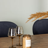 Isolde Jídelní stůl 140*75 - Nature / Nature MDF + Jídelní židle Stella - Black / Black Velvet _4