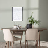 Andy jídelní stůl 180*75 - přírodní / přírodní MDF + noční jídelní židle - tmavý ořech / mocca / hnědá látka _4